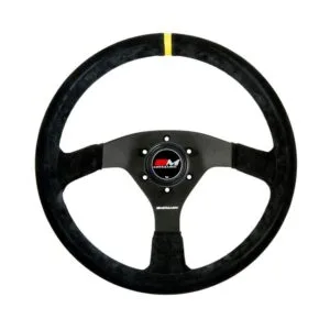 Volante Flat 3 Radios 350mm Gamuza Negro